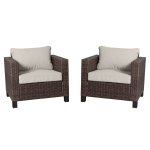 Better Homes & Gardens Brookbury 2PC Outdoor Club Chairs-Polyester- Beige