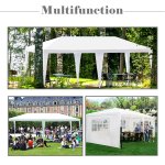 Costway Outdoor 10'x20' Canopy Tent Heavy Duty Wedding Party Sidewalls Window Carry Bag