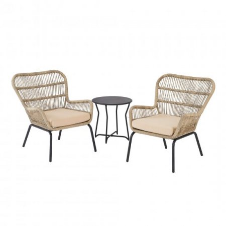 Mainstays Adina Bay Outdoor Patio Furniture 3 Piece Wicker Chat Set