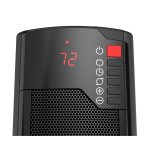 Lasko 22" 1500W Oscillating Ceramic Tower Space Heater with Remote, Black, CT22835