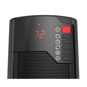Lasko 22" 1500W Oscillating Ceramic Tower Space Heater with Remote, Black, CT22835