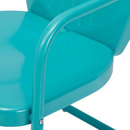 Mainstays Retro Teal Outdoor Steel Chair