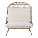 Better Homes & Gardens Willow Sage Steel Wicker Patio Cuddle Chair, Brown