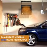 Ktaxon WiFi Smart Electric Garage Heater, 5000W Ceiling Mount Space Heater, 240-Volt Hard-Wired Heater Fan-Forced Shop Heater with Digital Thermostat, 12H Timer, Remote Control, Black