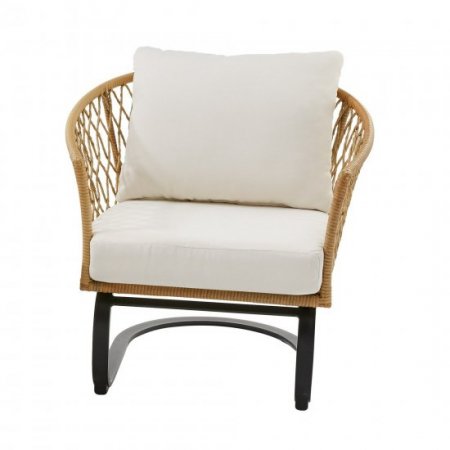 Better Homes & Gardens Ventura 3-Piece White Outdoor Boho Wicker Chat Set, Wicker Frame