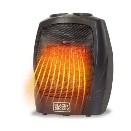 BLACK+DECKER Personal Ceramic 1500W Indoor Electric Desktop Space Heater, Black