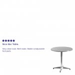 Flash Furniture 27.5 Round Aluminum Indoor-Outdoor Table with Base