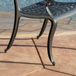 Black Sand Cast Aluminum Outdoor Chairs (Set of 2)