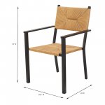 Better Homes & Gardens Ventura Outdoor Patio Dining Chairs, Black, Set of Four Chairs