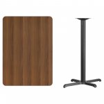 Flash Furniture 30 x 42 Rectangular Black Laminate Table Top with 23.5 x 29.5 Bar Height Table Base