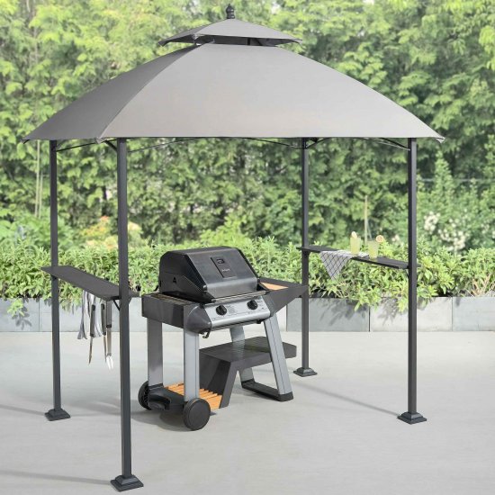 Mainstays Ledger 5\' x 8\' Outdoor Grill Gazebo with Canopy Top