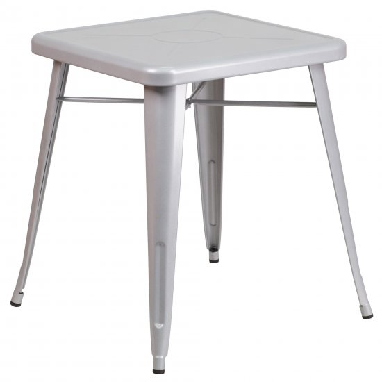 Flash Furniture 23.75 Square Metal Indoor-Outdoor Table