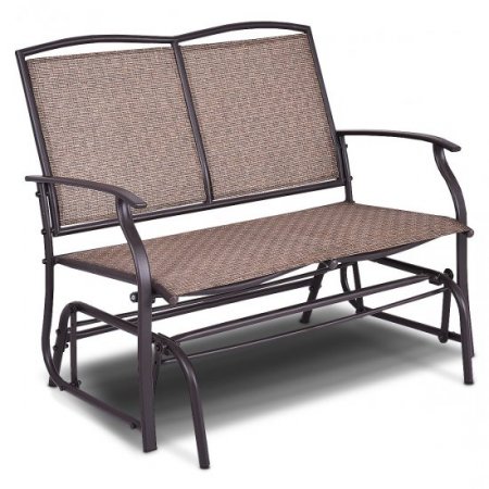 Costway Patio Glider Rocking Bench Double 2 Person Chair Loveseat Armchair Backyard