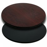 Flash Furniture 36 Round Table Top with Black or Mahogany Reversible Laminate Top