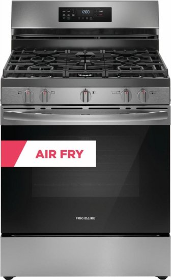 Frigidaire FCRG3083AS 30\" Wide Slide-In Gas Range with Air Fry, Stainless Steel