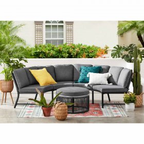 Mainstays Lawson Ridge 3-Piece Curved Sectional Set