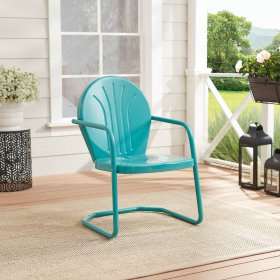 Mainstays Retro Teal Outdoor Steel Chair