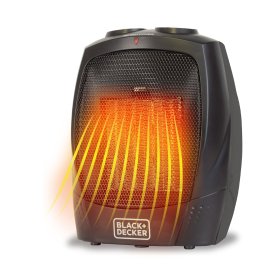 BLACK+DECKER Personal Ceramic 1500W Indoor Electric Desktop Space Heater, Black