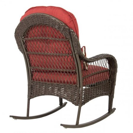 Better Homes & Gardens Azalea Ridge Outdoor Wicker Rocking Chair, Orange