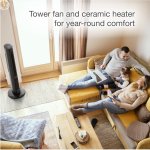 Lasko 1500W All Season Tower Fan & Space Heater with Timer and Remote, FH620, Black, New