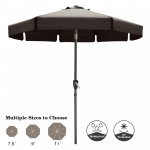 ABCCANOPY 7.5ft Outdoor Market Patio Umbrella with Push Button Tilt, 8 Ribs 13+Colors, Brown