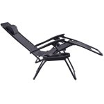 Costway 2PCS Zero Gravity Chairs Lounge Patio Folding Recliner Outdoor Black W/Cup Holder