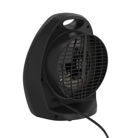 Comfort Zone Fan-Forced Portable Space Heater with Thermostat, Black