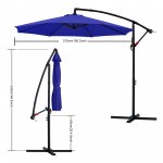 ABCCANOPY 9 FT Patio Umbrellas with Crank & Cross Base for Garden, Backyard, Pool and Beach, 12+ Colors(blue)