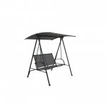 Mainstays 2 Person Steel Canopy Porch Swing Black/Gray