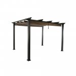 Better Homes & Gardens 10' x 12' x 8' Black and Gray Steel Pergola