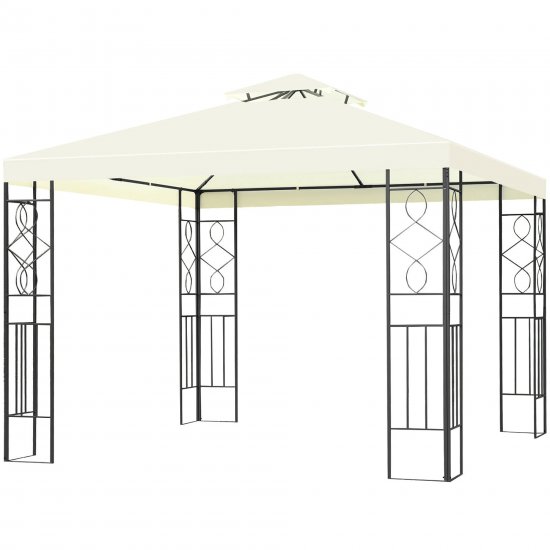 Costway 2 Tier 10\'x10\' Patio Gazebo Canopy Tent Steel Frame Shelter Awning