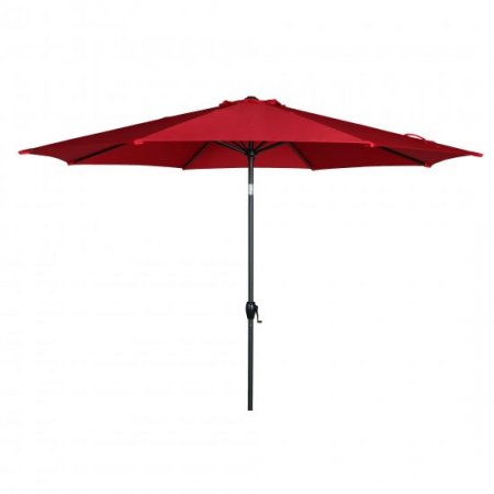 Mainstays 11ft Really Red Round Outdoor Tilting Market Umbrella with Crank
