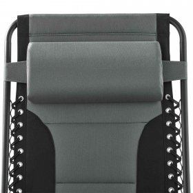 Mainstays Outdoors Oversized Zero Gravity Chair Bungee Sling Lounger, Gray and Black