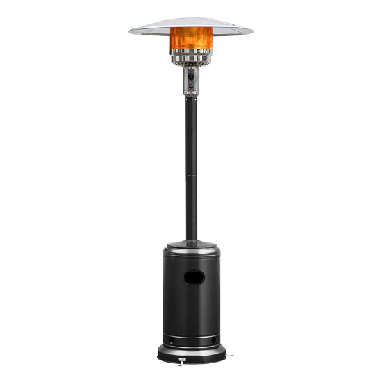 Costway 50000 BTU Propane Patio Heater Standing Steel with Wheels Black