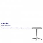 Flash Furniture 23.5" Round Aluminum Indoor-Outdoor Table with Base