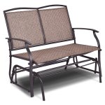 Costway Patio Glider Rocking Bench Double 2 Person Chair Loveseat Armchair Backyard