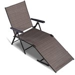 Costway Pool Chaise Lounge Chair Recliner Outdoor Patio Furniture Adjustable