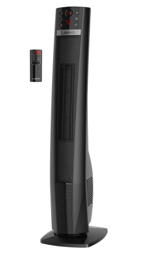 Lasko 32" 1500W Oscillating Ceramic Tower Heater, Remote Control, Timer, Black, CT32791