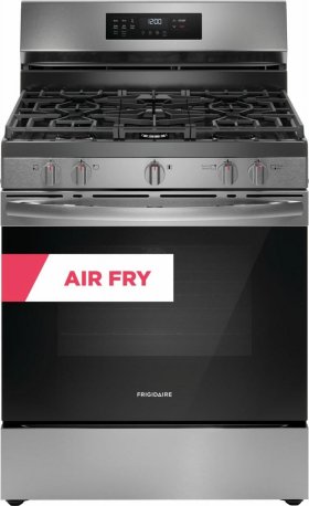 Frigidaire FCRG3083AS 30" Wide Slide-In Gas Range with Air Fry, Stainless Steel