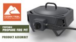 Ozark Trail 15" 54,000 BTU Propane Black Steel Portable Fire Pit with Locking Lid