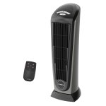 Lasko Oscillating Ceramic Tower Space Heater with Remote Control, 751320, Black