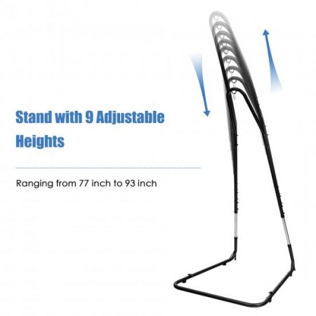 Costway Patio Adjustable 77" to 93" Hammock Chair Stand Hanging Chair Stand