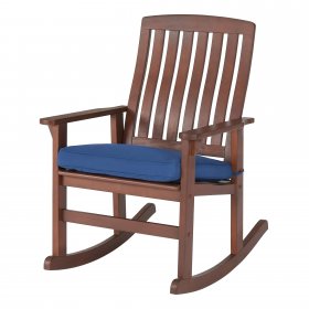Better Homes & Gardens Delahey Wood Rocking Chair, Brown Finish