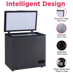 Frigidaire, 7.0 CU. ft. Chest Freezer, BlackGranite Finish, EFRF7013