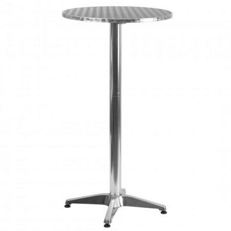 Flash Furniture 23.25" Round Aluminum Indoor-Outdoor Bar Height Table with Flip-Up Table