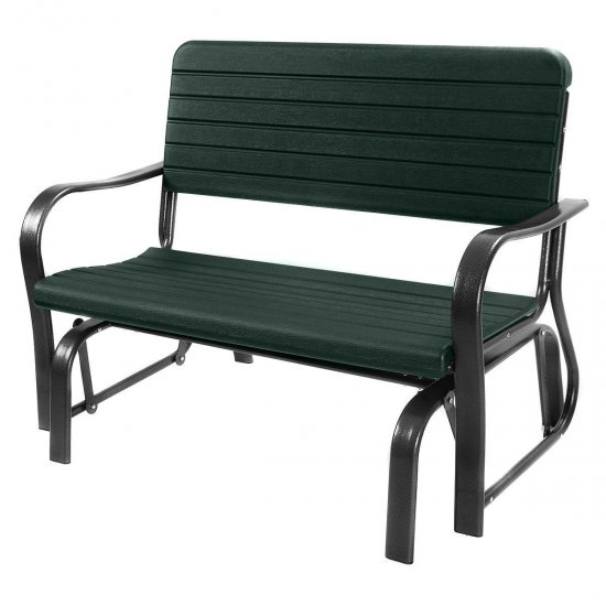 Costway Outdoor Patio Swing Porch Rocker Glider Bench Loveseat Garden Seat Steel