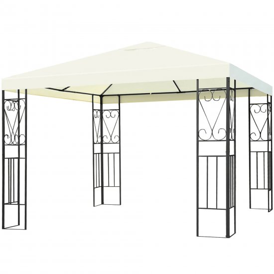 Costway 10\'x10\' Steel Frame Patio Gazebo Canopy Tent Shelter Patio Party Awning