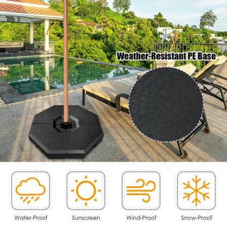 Costway 4PCS Patio Cantilever Offset Umbrella Weights Base Plate Set