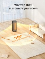 Dreo Space Heater for Home, 70 Oscillating with Tip-over & Overheat Protection, Electric Heater 1500W with Remote, 1-12H Timer, Quiet Heaters for Inside