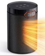 ALROCKET Space Heater, 1500W Portable Electric Heater with ECO Thermostat for Indoor Use, PTC Ceramic Heaters with Timer for Home Bedroom Office